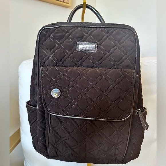 Vera Bradley Backpack Brown Quilted - Picture 1 of 7